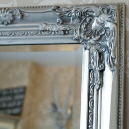 Melody Maison Tall Silver Ornate Mirror 47cm X 142cm - Size: 47 cm X 142 cm - thumbnail 6