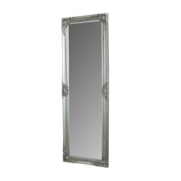 Melody Maison Tall Silver Ornate Mirror 47cm X 142cm - Size: 47 cm X 142 cm - thumbnail 1