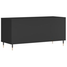 Berkfield Home Record Cabinet Black 100x38x48 cm Engineered Wood - Size: 100 x 38 x 48 cm - thumbnail 6