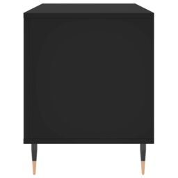 Berkfield Home Record Cabinet Black 100x38x48 cm Engineered Wood - Size: 100 x 38 x 48 cm - thumbnail 5
