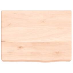 Berkfield Home Wall Shelf 40x30x(2-6) cm Untreated Solid Wood Oak in Light Tan - thumbnail 4