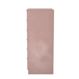 Ready Assembled 2 U Dover 1 Door 5 Drawer Childrens Wardrobe (Ready Assembled) in Dusty Pink - thumbnail 3