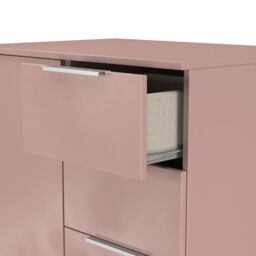 Ready Assembled 2 U Dover 1 Door 5 Drawer Childrens Wardrobe (Ready Assembled) in Dusty Pink - thumbnail 7