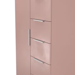 Ready Assembled 2 U Dover 1 Door 5 Drawer Childrens Wardrobe (Ready Assembled) in Dusty Pink - thumbnail 5