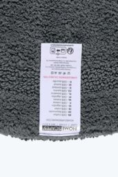 Homescapes Luxury Round Bath Mat Reversible 100% Cotton 1600GSM, 80cm, Quick Dry in Grey - thumbnail 2