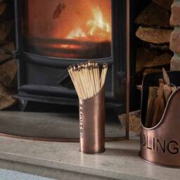 Lemon Pavilion Furniture and Decor Logs and Kindling Buckets and Matchstick Holder - L34 x W34 x H32 cm in Copper - thumbnail 5