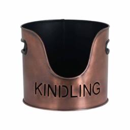 Lemon Pavilion Furniture and Decor Logs and Kindling Buckets and Matchstick Holder - L34 x W34 x H32 cm in Copper - thumbnail 3