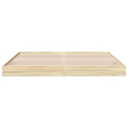 Berkfield Home Bed Frame Frame Sonoma Oak 180x200 cm Super King Wood in Light Oak - thumbnail 4
