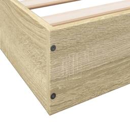 Berkfield Home Bed Frame Frame Sonoma Oak 180x200 cm Super King Wood in Light Oak - thumbnail 8