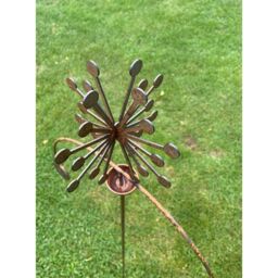 Poppyforge Allium Wind Rocker Double BM/RtR - Steel - W54 x H148.5 cm in Brown - thumbnail 4