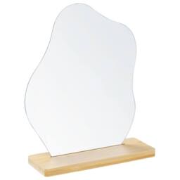 Wyld and Coco Luna Home Irregular-Shape Standing Mirror - Bamboo Wood 22 x 19 cm in Brown - thumbnail 3