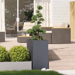 Berkfield Home Planter Anthracite 40x80x80 cm Steel - Size: 40 x 80 x 80 cm - thumbnail 3