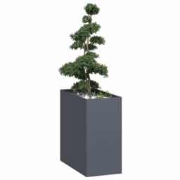 Berkfield Home Planter Anthracite 40x80x80 cm Steel - Size: 40 x 80 x 80 cm