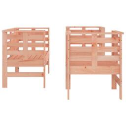 Berkfield Home Beautiful 3 Piece Garden Lounge Set Solid Wood Douglas in Light Brown - thumbnail 5