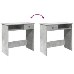 Berkfield Home Desk Concrete Grey 80x40x75 cm Engineered Wood - Size: 80 x 40 x 75 cm - thumbnail 8
