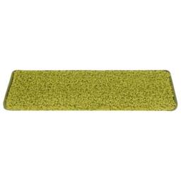 Berkfield Home Decorative Carpet Stair Treads 15 pcs 65x21x4 cm Green - Size: Medium - thumbnail 1