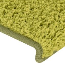 Berkfield Home Decorative Carpet Stair Treads 15 pcs 65x21x4 cm Green - Size: Medium - thumbnail 5