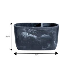 Showerdrape Octavia Bathroom Accessory Set - Soap Dispenser & Toothbrush Holder in Grey - thumbnail 5