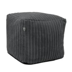 rucomfy Beanbags rucomfy Indoor Jumbo Cord Bean Bag Footstool - Cube Pouffe in Grey - thumbnail 3