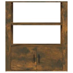 Berkfield Home Sideboard Smoked Oak 80x30x90 cm Engineered Wood in Brown - Size: 80 x 30 x 90 cm - thumbnail 6
