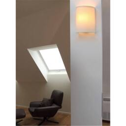 Nordara White Cloth Industrial Wall Light Vintage Night Light Wall Lamp Sconce in Warm White - Size: 10 inches - thumbnail 5