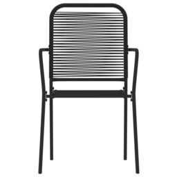 Berkfield Home 7 Piece Garden Dining Set Black - thumbnail 4