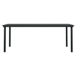 Berkfield Home 7 Piece Garden Dining Set Black - thumbnail 5