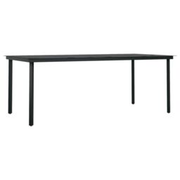 Berkfield Home 7 Piece Garden Dining Set Black - thumbnail 6