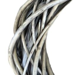 Red Hamper Wicker Antique Wash Ring Wreath in Grey - thumbnail 2