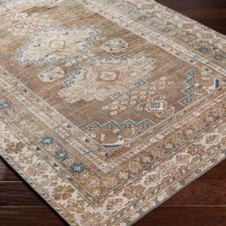 Livabliss Colin-Washable Brown Grey Blue Traditionnal Vintage Boho Living Dining Rug - Size: 200 cm x 275 cm - thumbnail 6