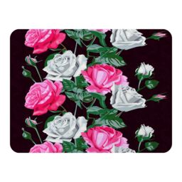 Benjamin Tate Design Pattern Of Pink & White Flowers Blanket in Natural - Size: 120 cm x 150 cm - thumbnail 1
