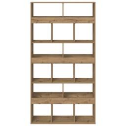 Berkfield Home Classic Bookcase Artisan Oak 100x33x187.5 cm Engineered Wood in Brown - thumbnail 4