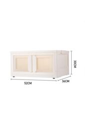 H&O Direct Collapsible Plastic Storage Bins Double-Door Organizer Box in White - Size: Small - thumbnail 6