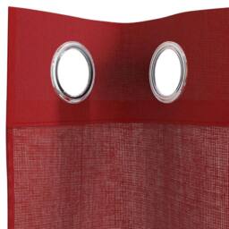 Berkfield Home Voile Curtains with Grommets 2 pcs Wine Red - thumbnail 5