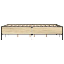 Berkfield Home Bed Frame without Mattress Sonoma Oak 140x190 cm in Light Tan - thumbnail 5