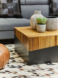 Orsina Bosie Safira Black Hair on Leather Patchwork Cushion - thumbnail 5