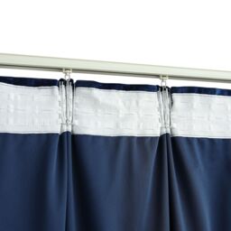 Berkfield Home Blackout Curtain with Hooks Velvet Dark Blue 290x245 cm - thumbnail 4