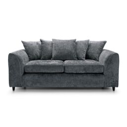 Abakus Direct Harriet Crushed Chenille 3 Seater Sofa in Dark Grey - thumbnail 1