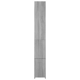 Berkfield Home Bathroom Cabinet Grey Sonoma 25x26.5x170 cm Engineered Wood - thumbnail 5