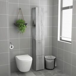 Berkfield Home Bathroom Cabinet Grey Sonoma 25x26.5x170 cm Engineered Wood - thumbnail 3