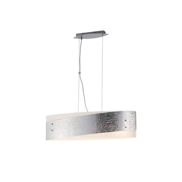 Netlighting PARIS 4 Light Straight Bar Pendant Ceiling Light Silver 75x20cm - Size: 75x20 cm - image 1