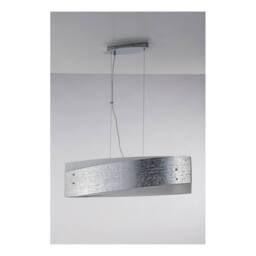 Netlighting PARIS 4 Light Straight Bar Pendant Ceiling Light Silver 75x20cm - Size: 75x20 cm - thumbnail 2