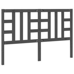 Berkfield Home Beautiful Bed Headboard Grey 146x4x100 cm Solid Wood Pine - Size: 146 x 4 x 100 cm - thumbnail 6