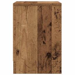 Berkfield Home Bedside Cabinets 2 pcs with Drawer Old Wood 39x28x41 cm in Brown - Size: 39 x 28 x 41 cm - thumbnail 7