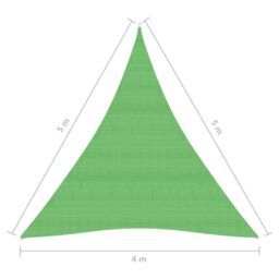 Berkfield Home Sunshade Sail 160 g/m ² Light Green 4x5x5 m HDPE - thumbnail 6