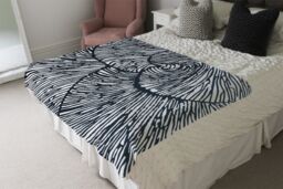 Benjamin Tate Design design with natural analogues texture Designer Blanket - Size: 120 cm x 150 cm - thumbnail 4