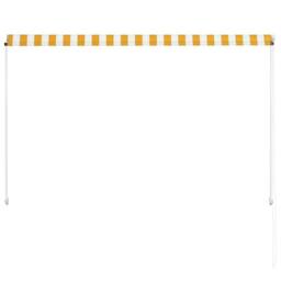 Berkfield Home Retractable Awning 200x150 cm Yellow & White - thumbnail 5