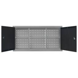 Berkfield Home Wall Mounted Tool Cabinet Industrial Style Metal Grey & Black - thumbnail 5
