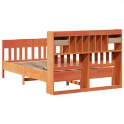 Berkfield Home Bed Frame without Mattress Wax Brown 160x200 cm Solid Wood Pine - thumbnail 8