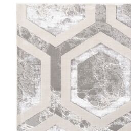 The Rug Shop UK Modern Abstract Area Polyester Polypropylene Easy to clean Rug in Metallic Silver - Size: 240 cm x 340 cm - thumbnail 3